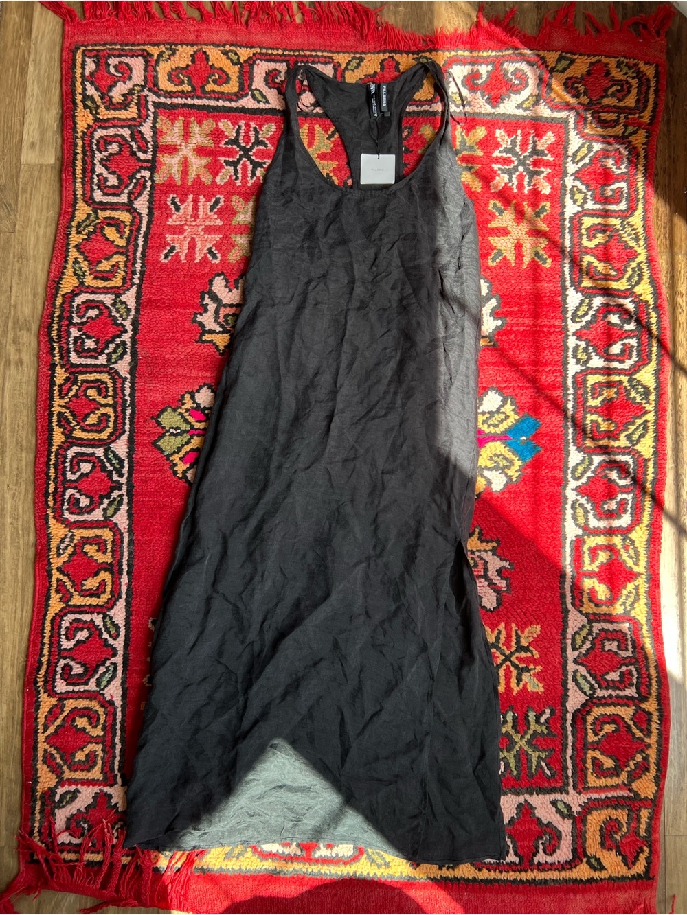 Zara Black Midi Slip Dress